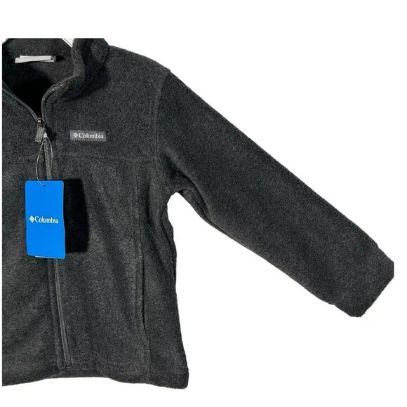 Columbia Toddler Boy's Full Zip Fleece Jacket Size 3T Dark Gray Warm & Cozy - Picture 2 of 5